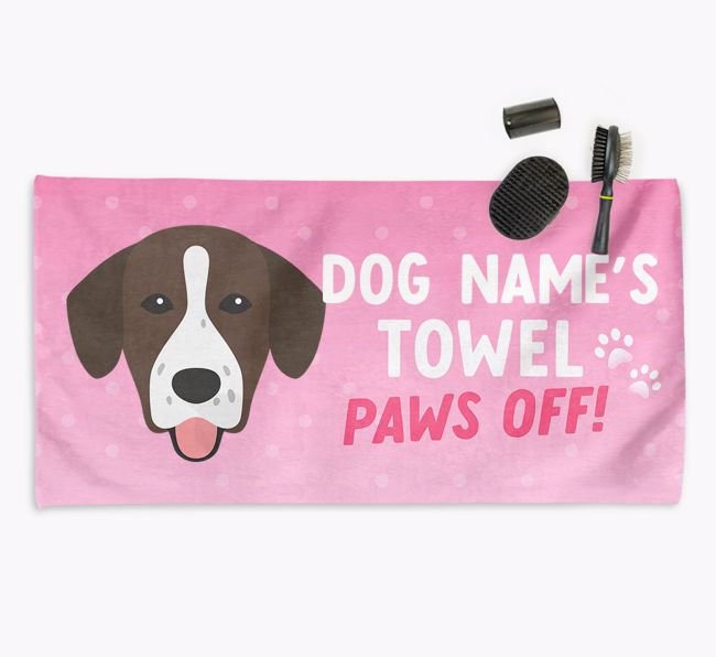 Paws Off Personalized Towel for your {breedFullName}